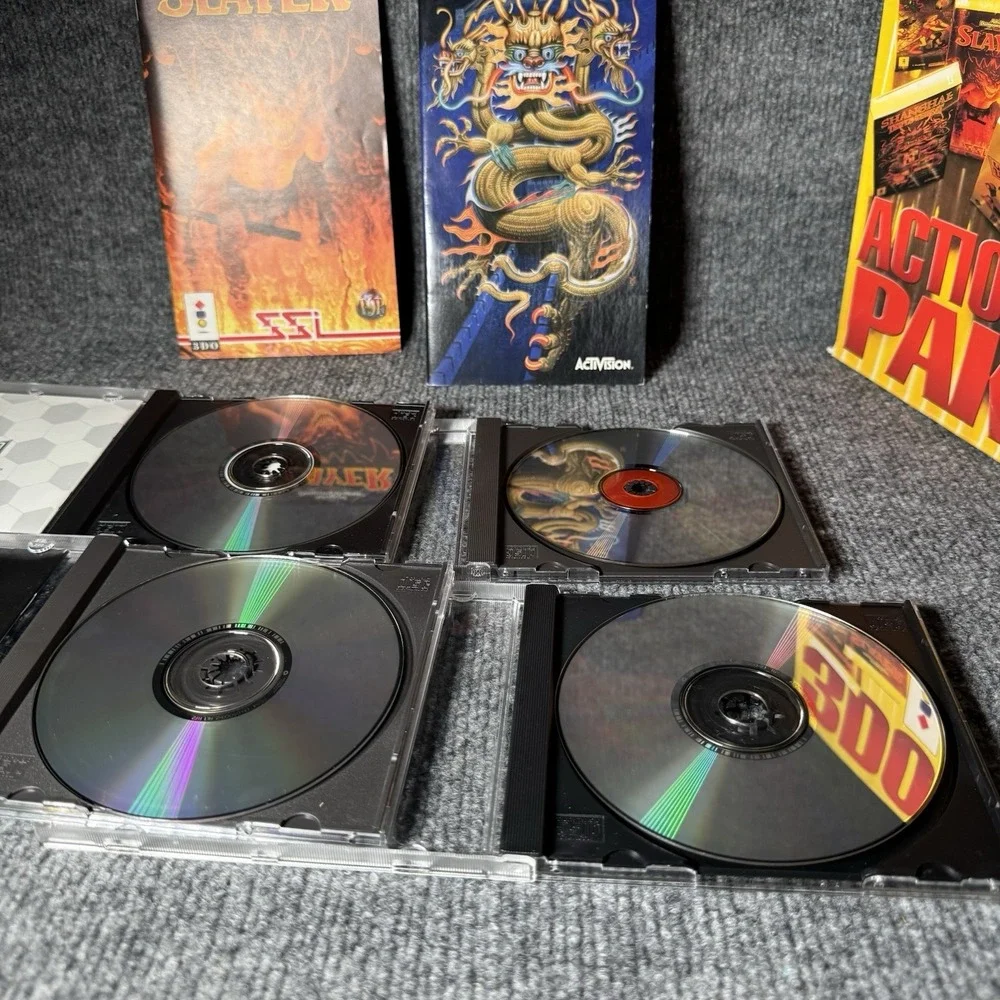 Panasonic 3DO Action Pak‎ Dragon's Lair, AD&D Slayer, GEXW/ Manuals * Nice Shape